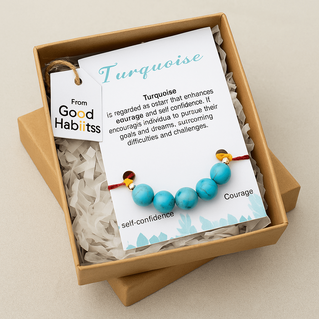 Turquoise Healing Rakhi - GOOD HABITSS