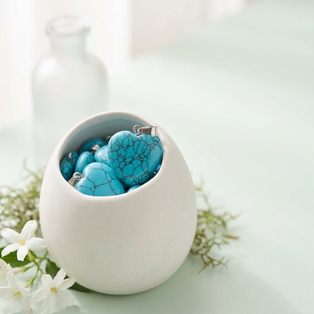 Turquoise Heart Pendant - GOOD HABITSS